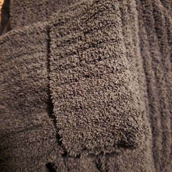 Barefoot Dreams Eco CozyChic Ribbed Robe Sz 2 Christmas Gift Carbon Charcoal - Picture 14 of 16